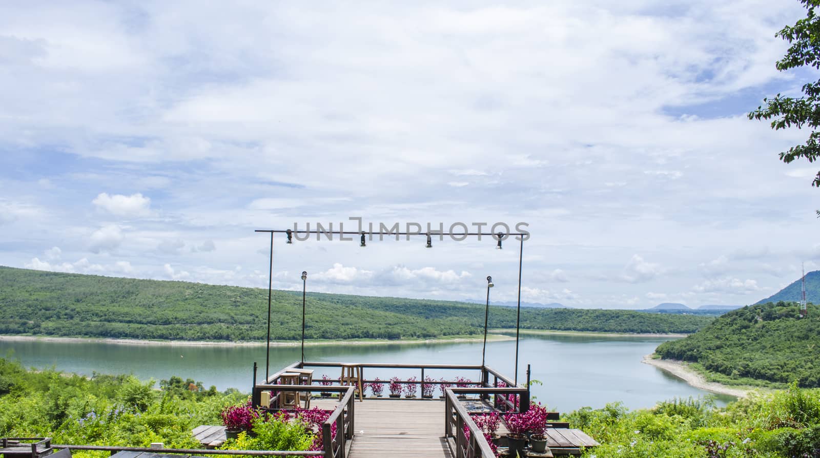 Open View Landscape at Lamtaklong reservoir, Thailand.