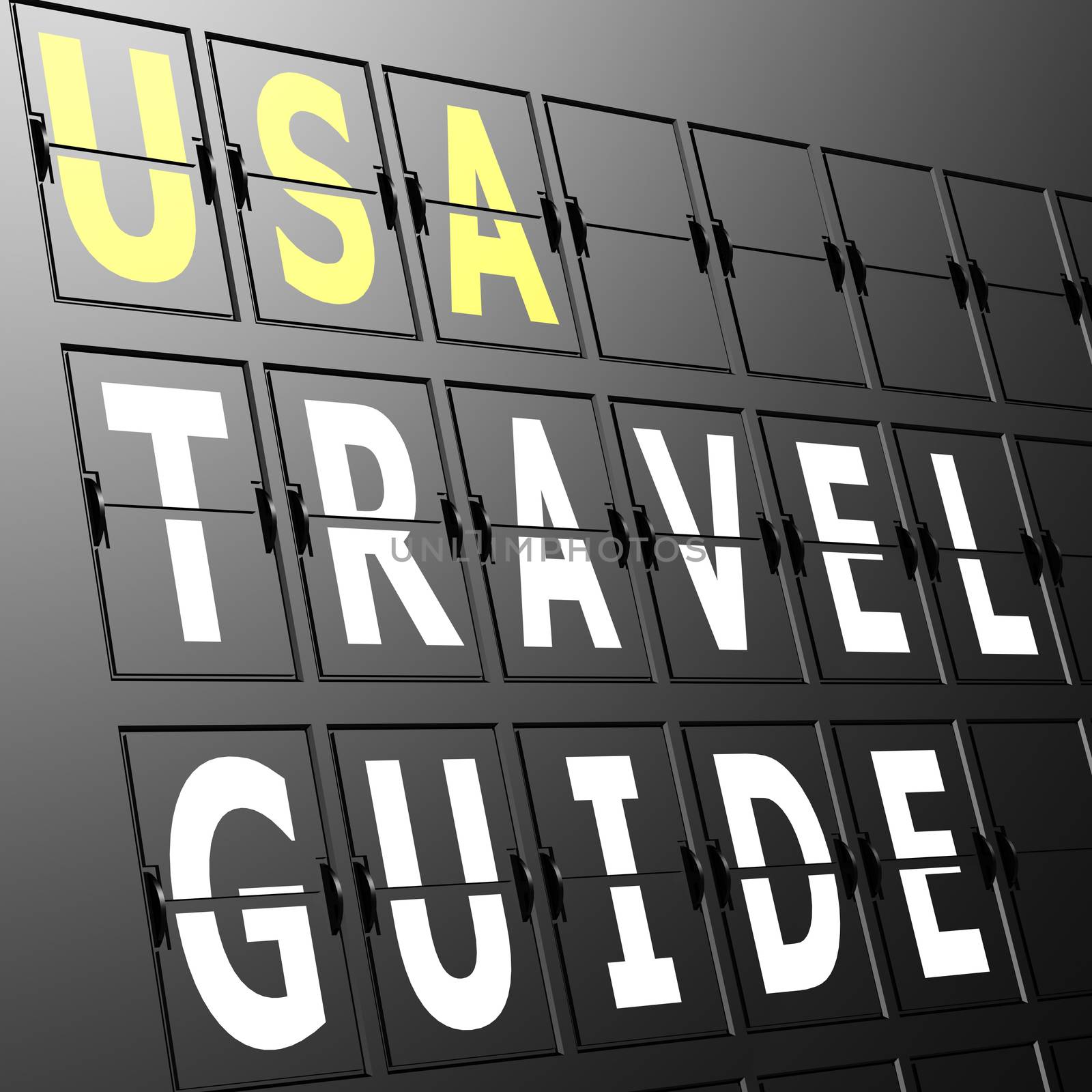 Airport display USA travel guide by tang90246
