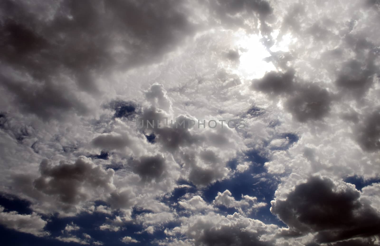 Fluffy Cloudy Deep Blue Sky Scape 131 by kobfujar