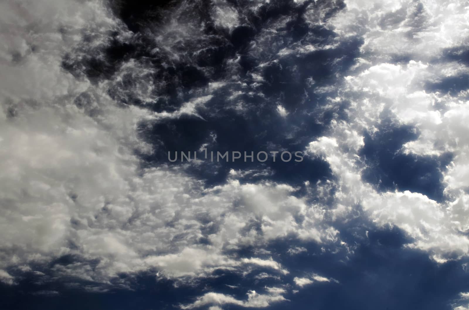 The Fluffy Cloudy Deep Blue Sky Scape 151