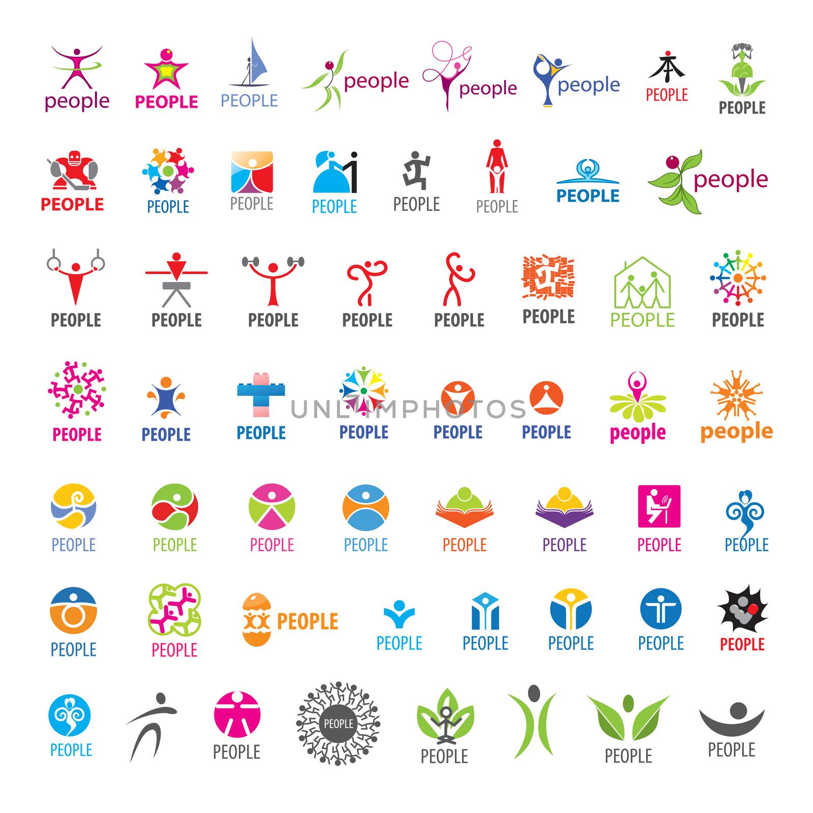 biggest collection of vector logos people  by butenkow