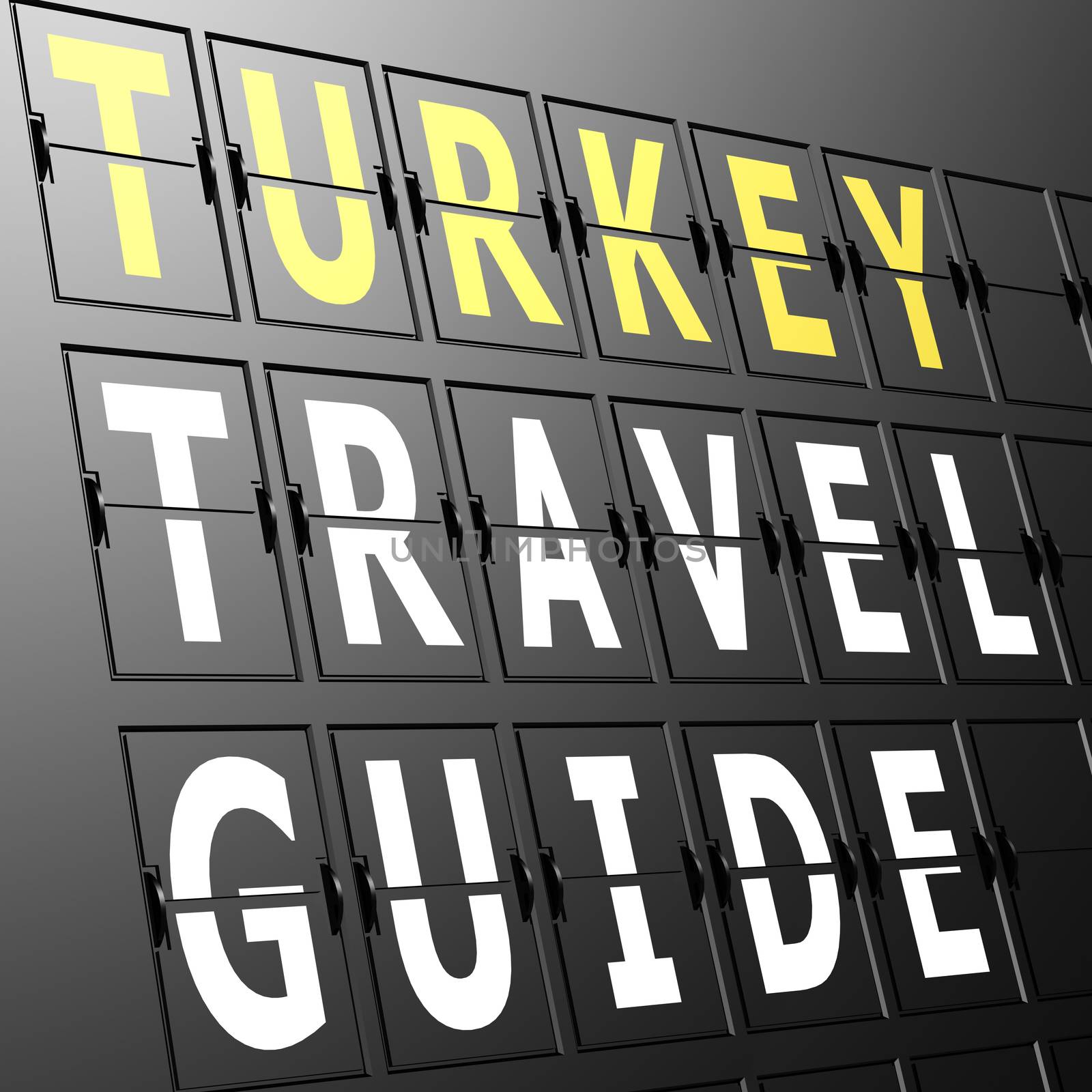 Airport display Turkey travel guide