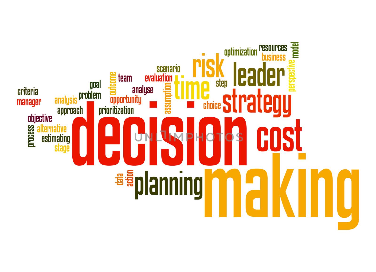 Decision marking word cloud by tang90246