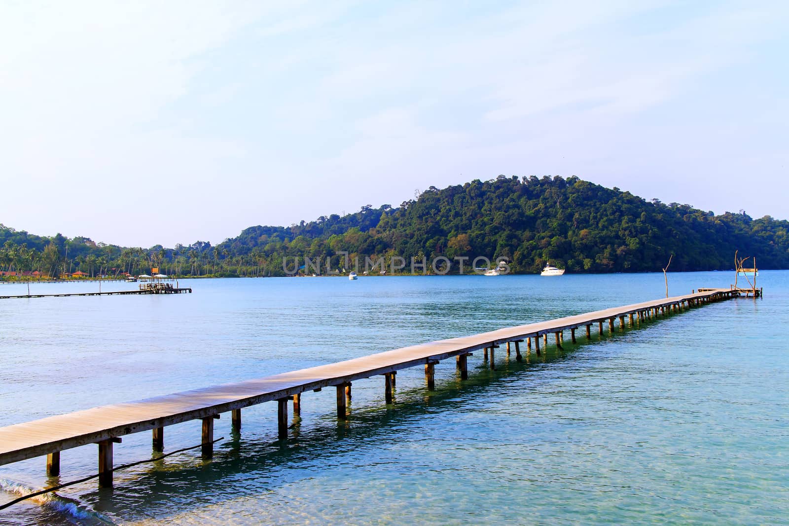 Wooden bridge on the way to the harbor.