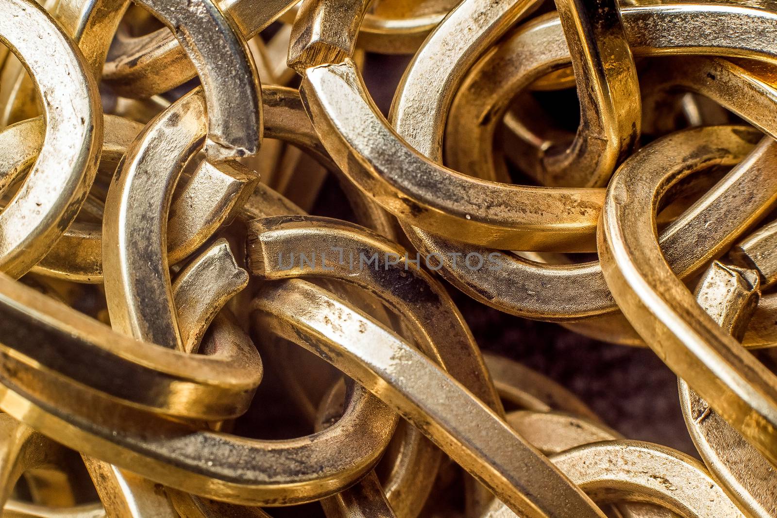 Golden rings pile pattern background