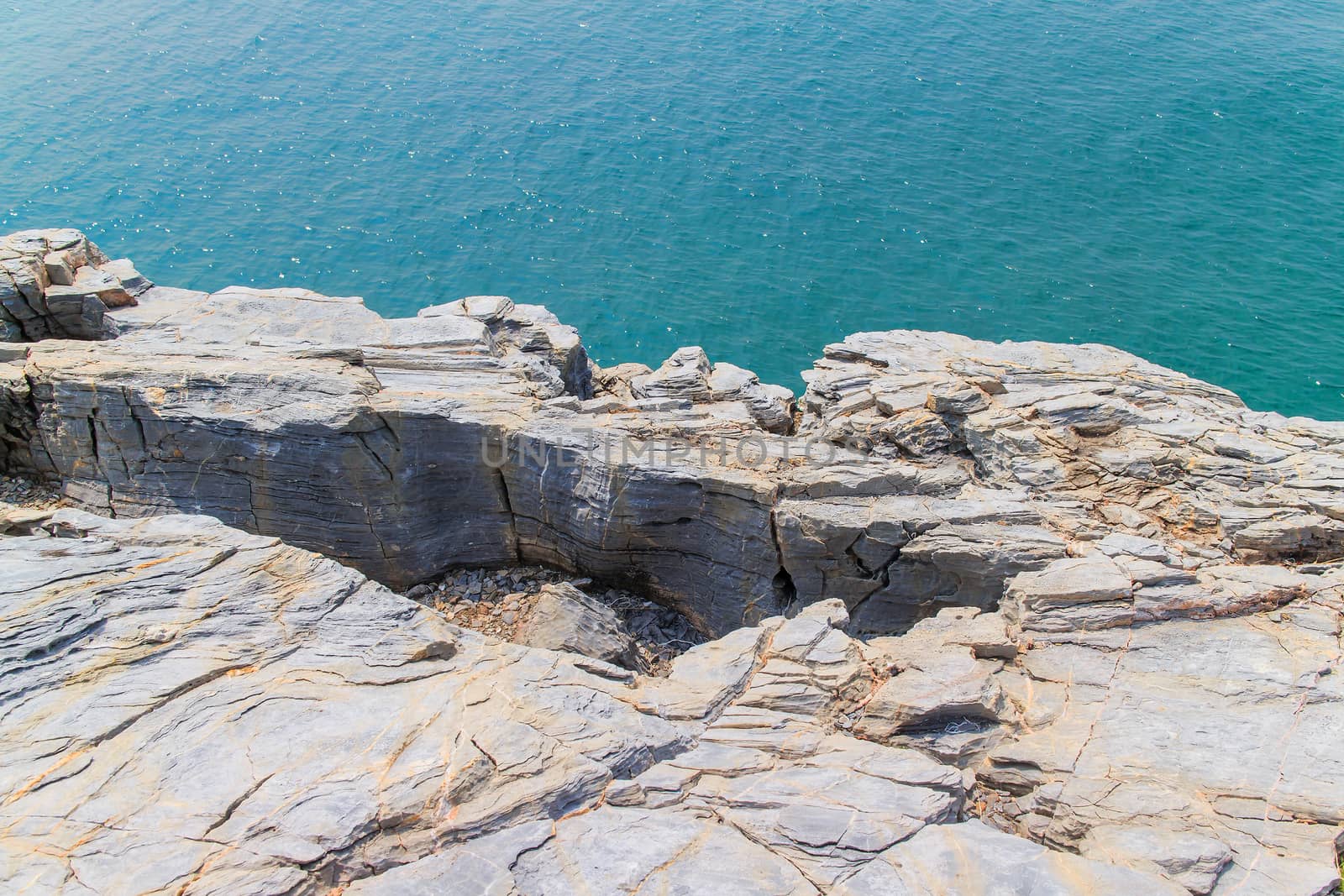 The scenic sea view from the mountain.