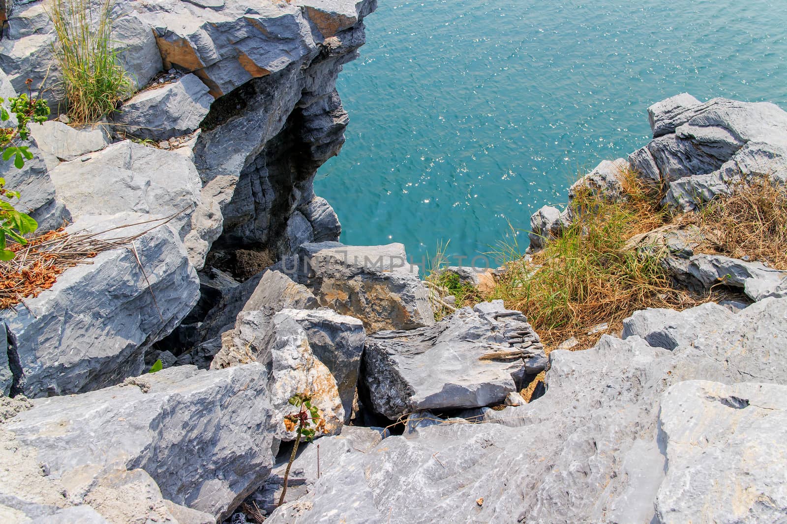 The scenic sea view from the mountain.