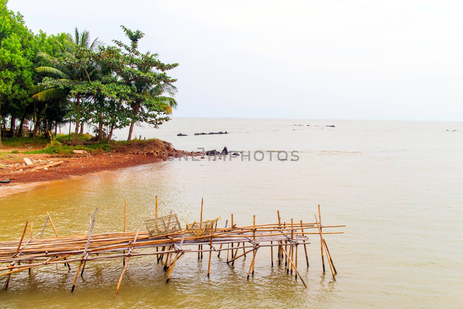 The scenic sea view from the island.