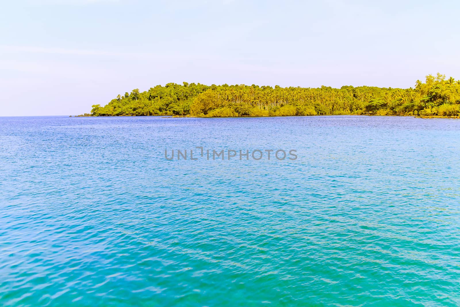 The scenic sea view from the bridge.