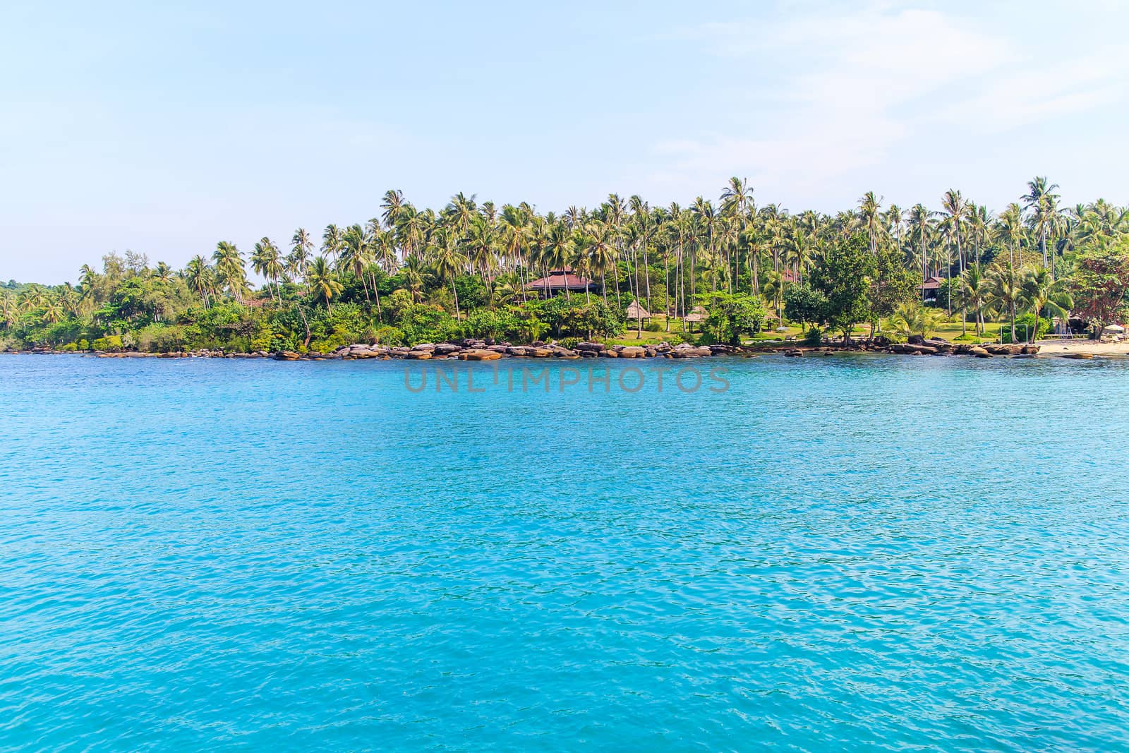 The scenic sea view from the bridge.