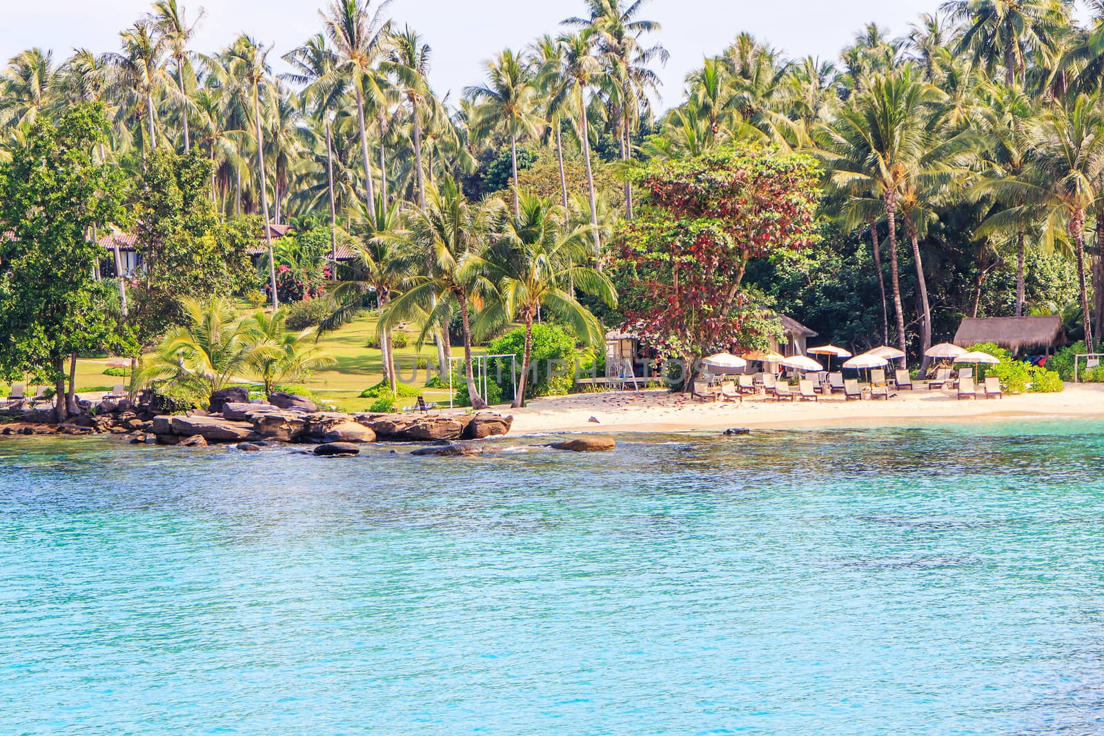 The scenic sea view from the Island.