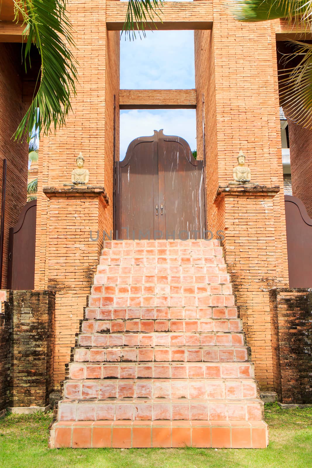 Stair of Ancient castle at Nong Nooch Tropical Garden.