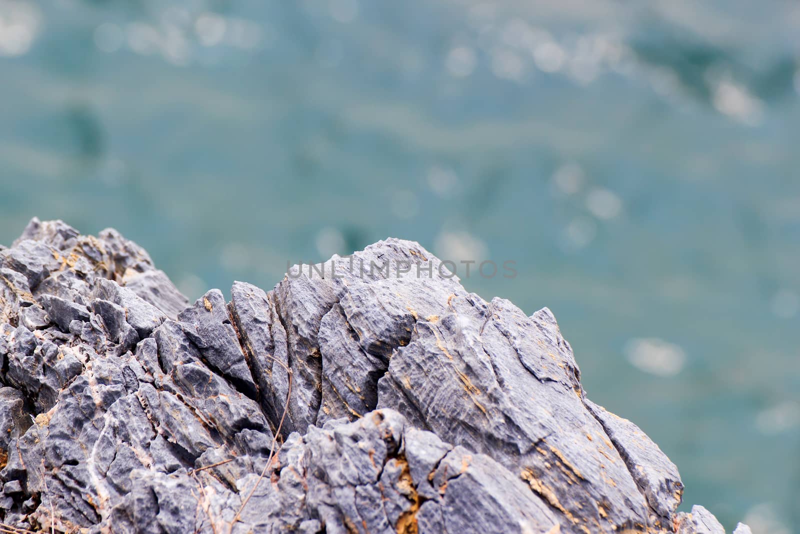 Large rocks on is a mountain island.