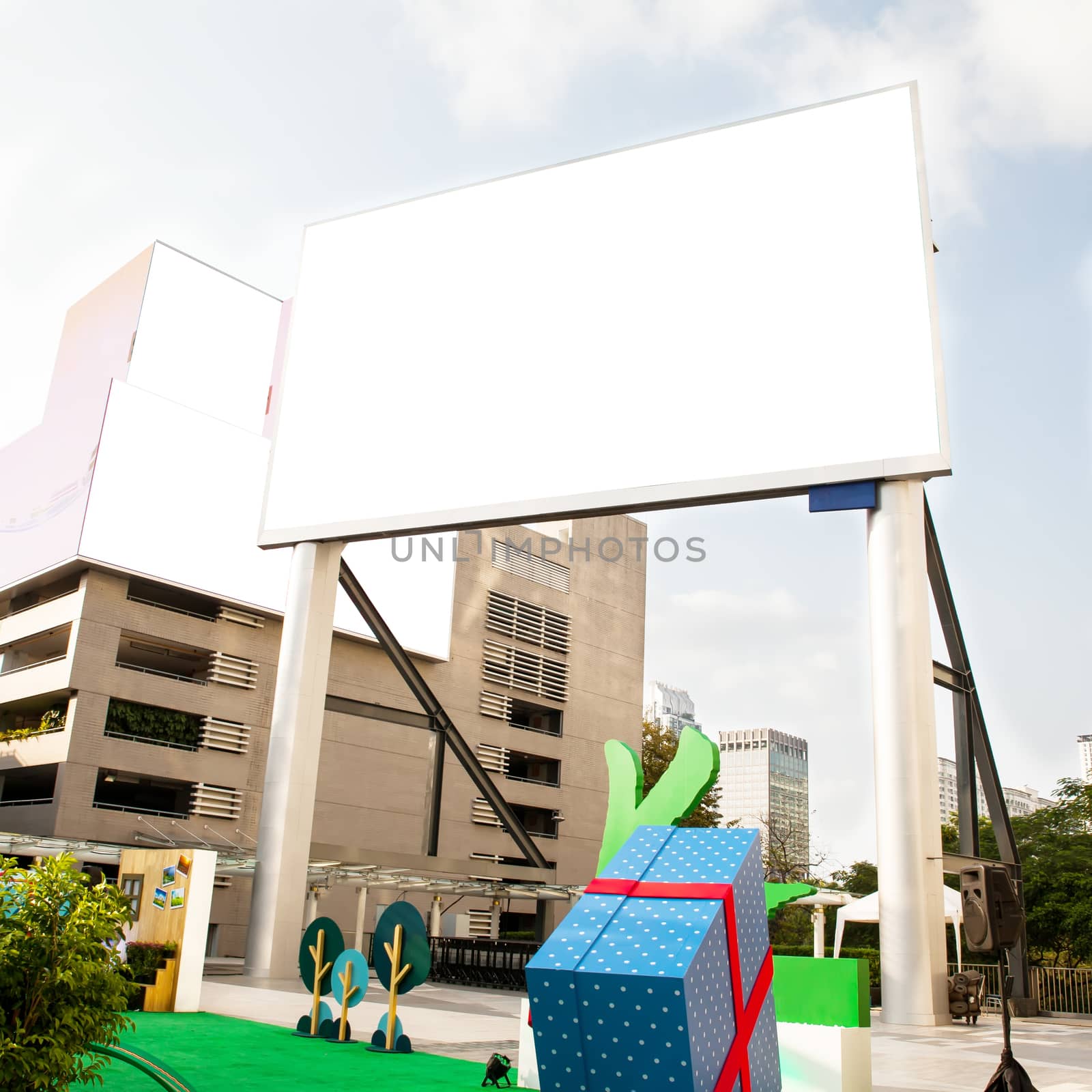 Empty billboard isolated