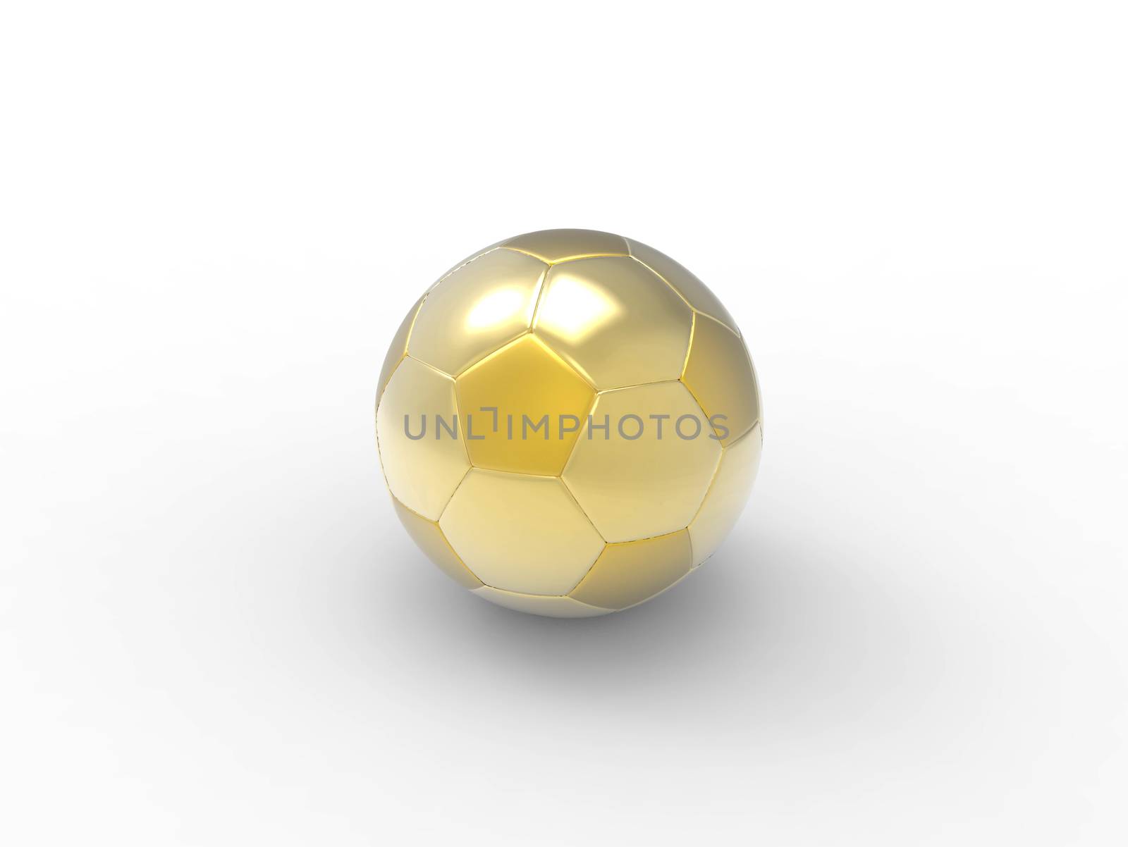 Golden soccer ball by apichart