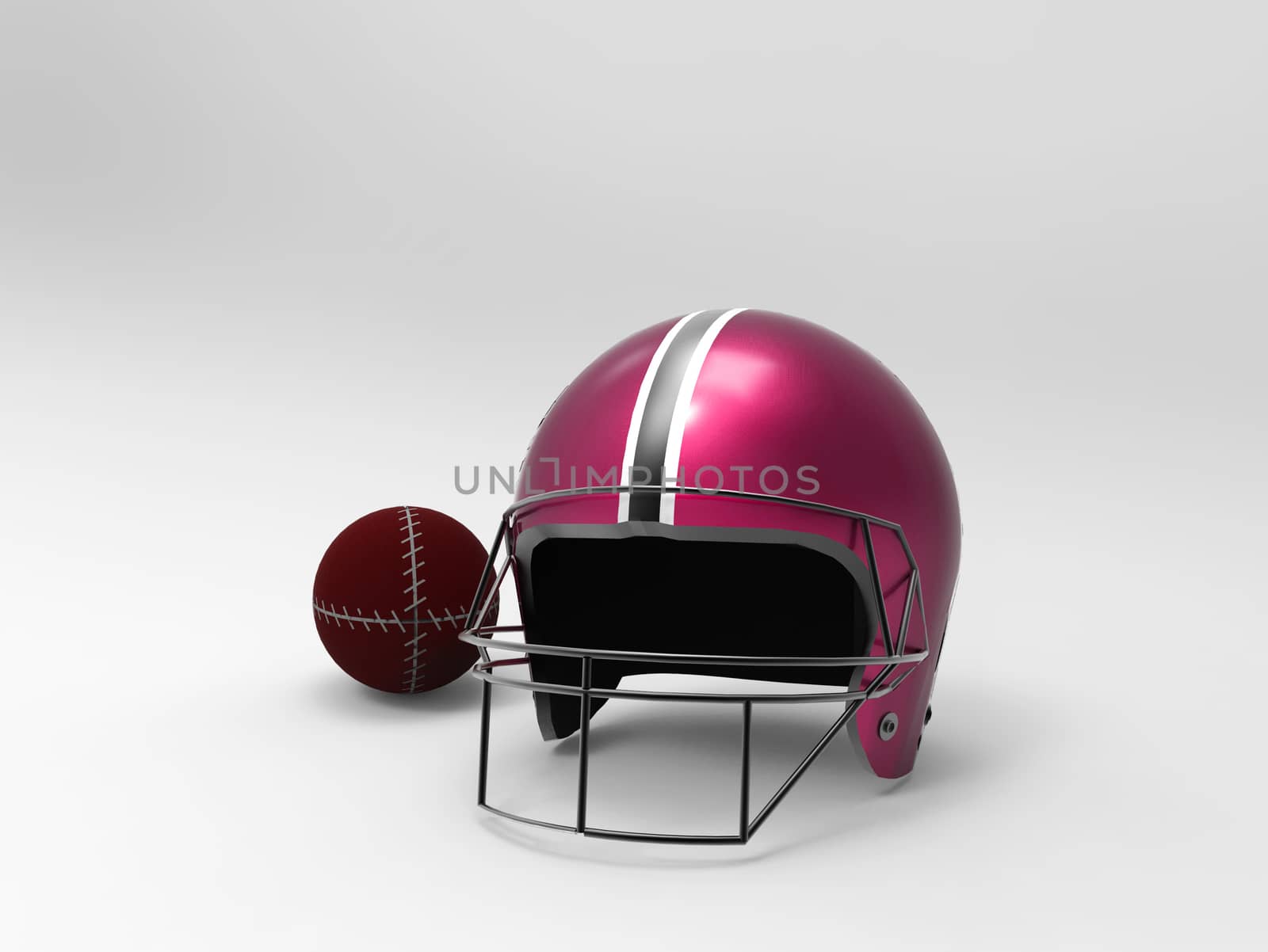 Rugby helmet and ball by apichart