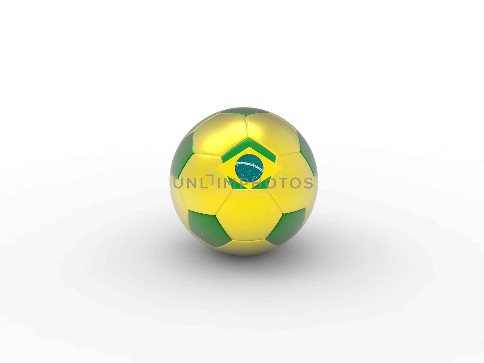 Isolated of soccer ball for sport equipment. Colorful ball for World Cup Brazil
