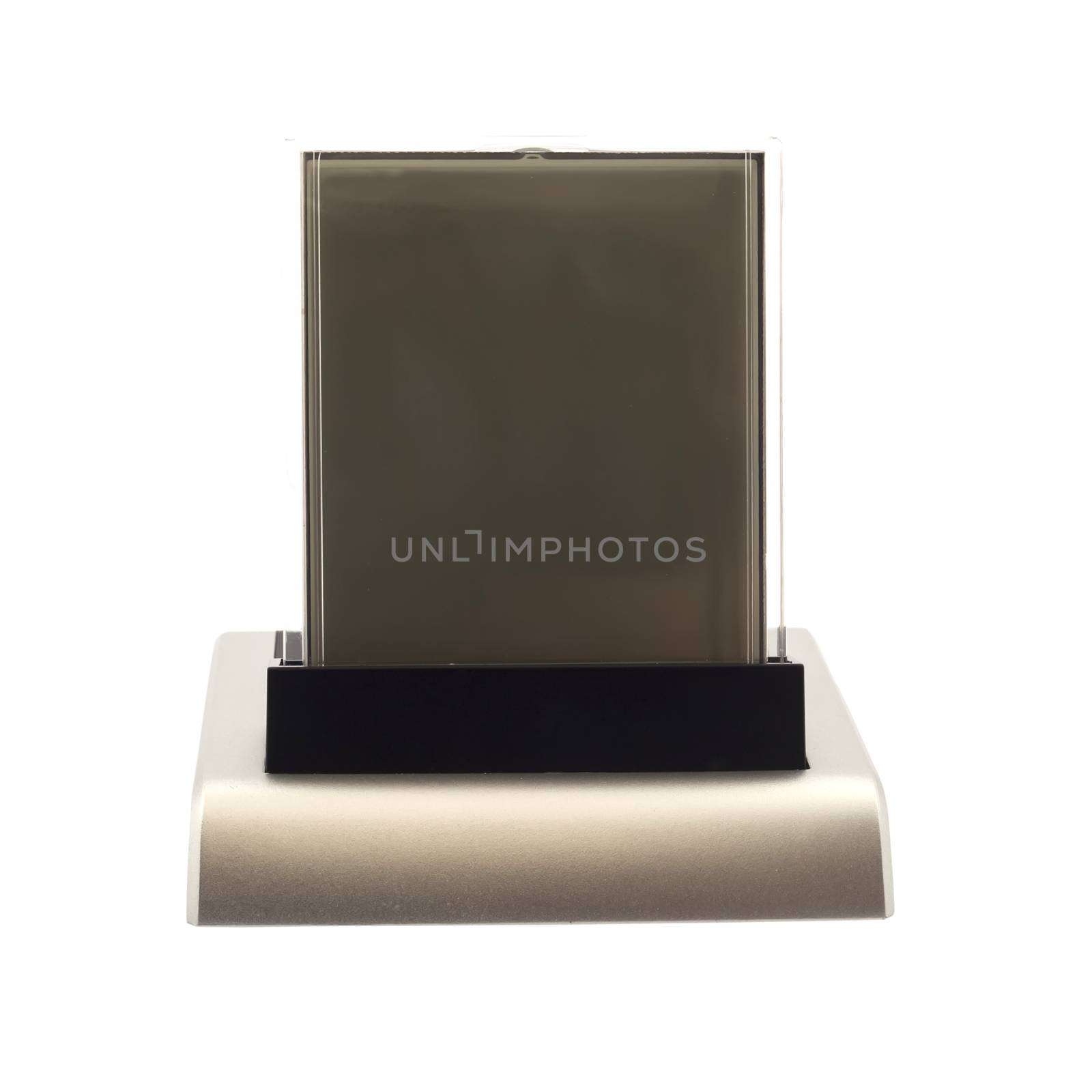 Digital clock on white background
