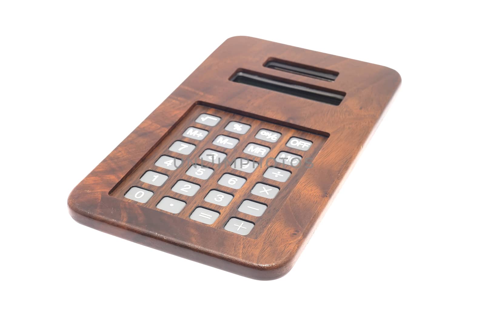 electronic vintage calculator isolated 