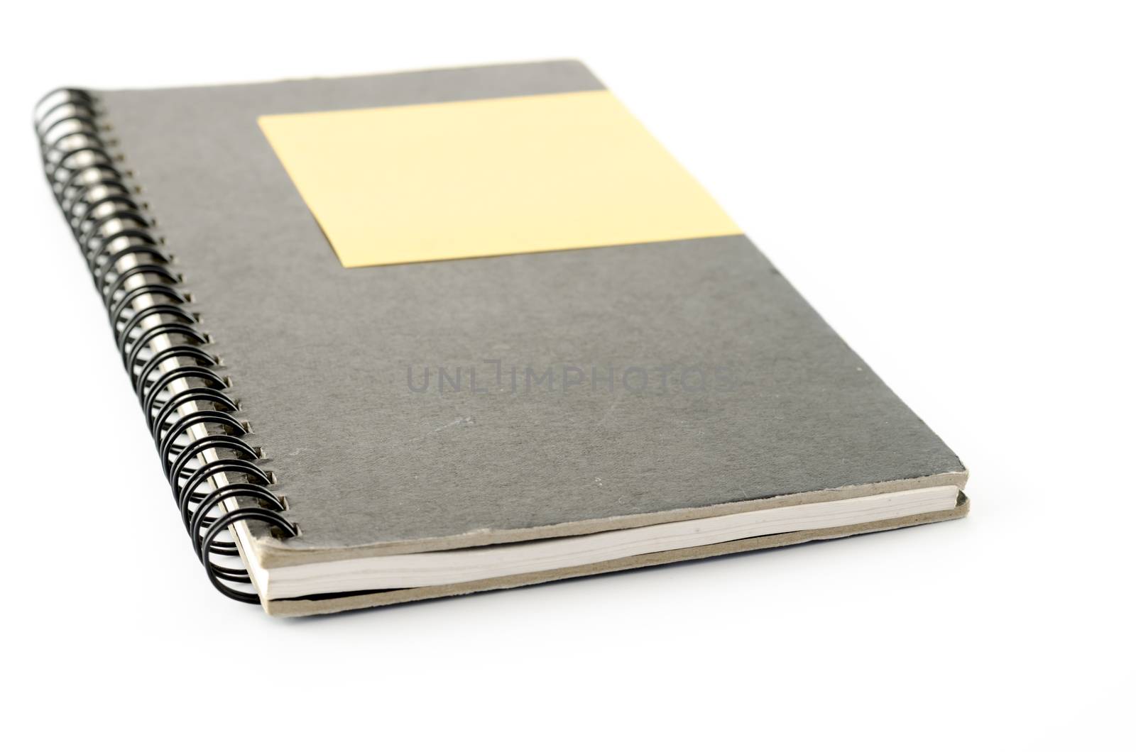 notebook and post it on a white background