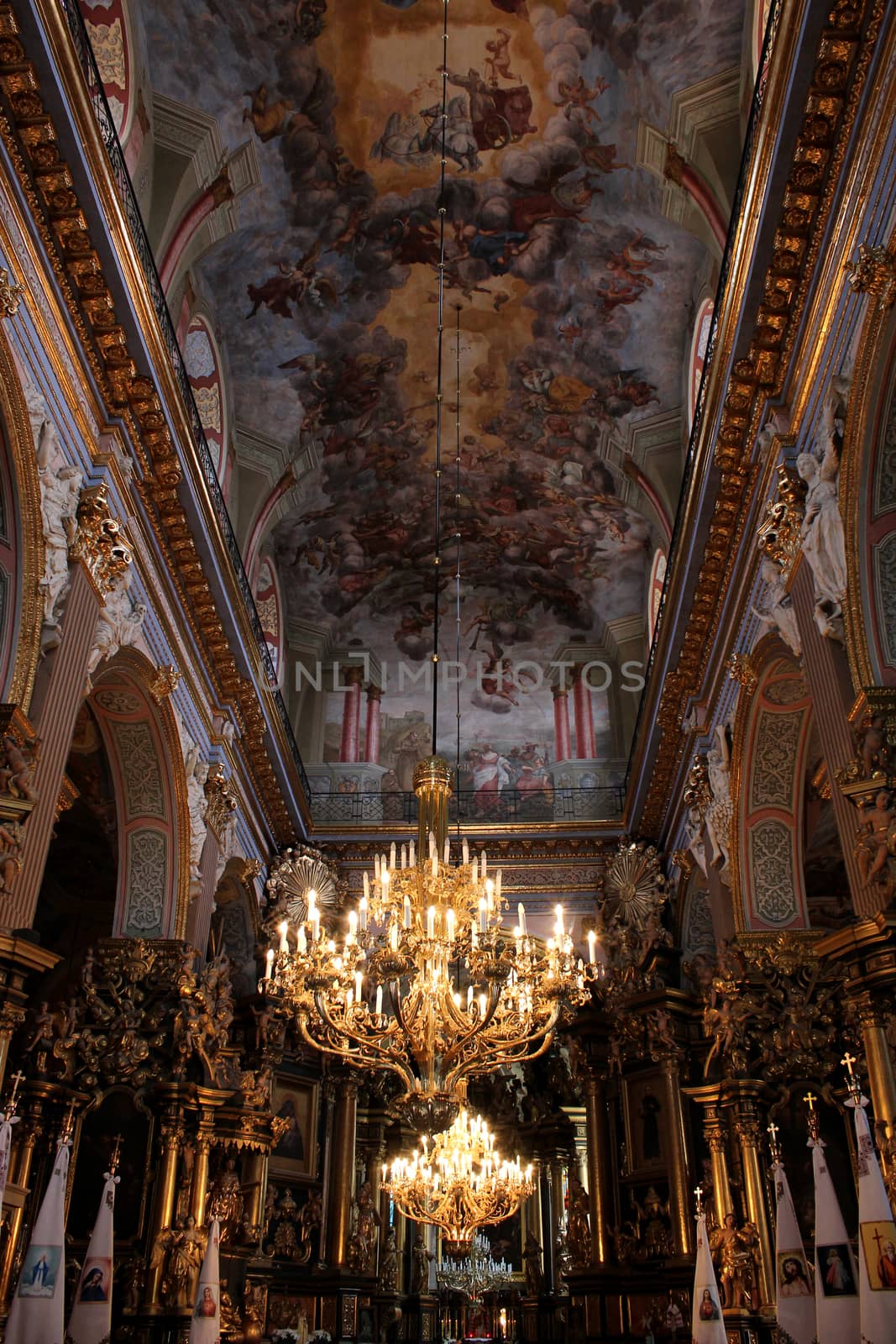 interior in Catholic church by alexmak