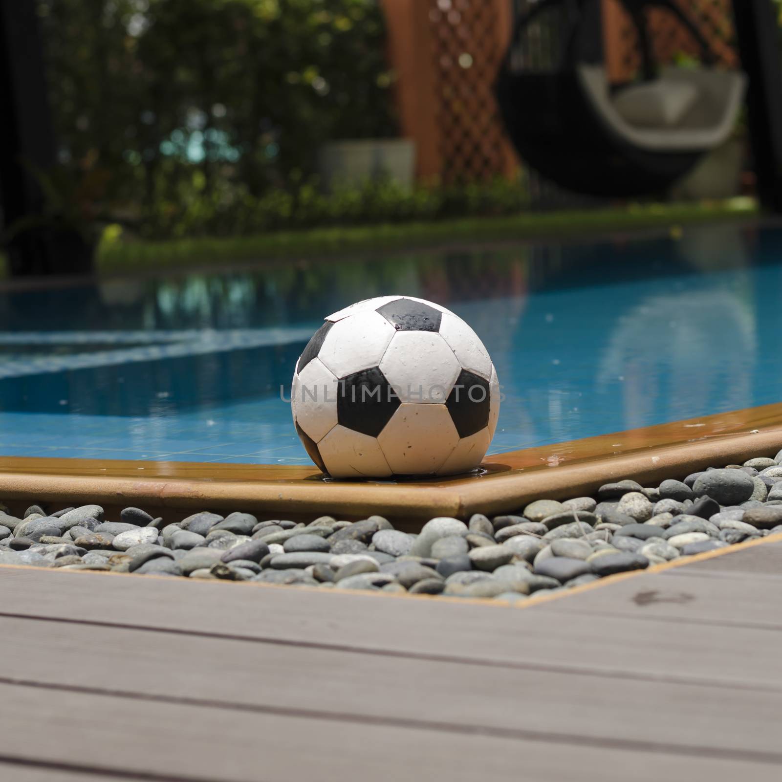 swimming pool and ball