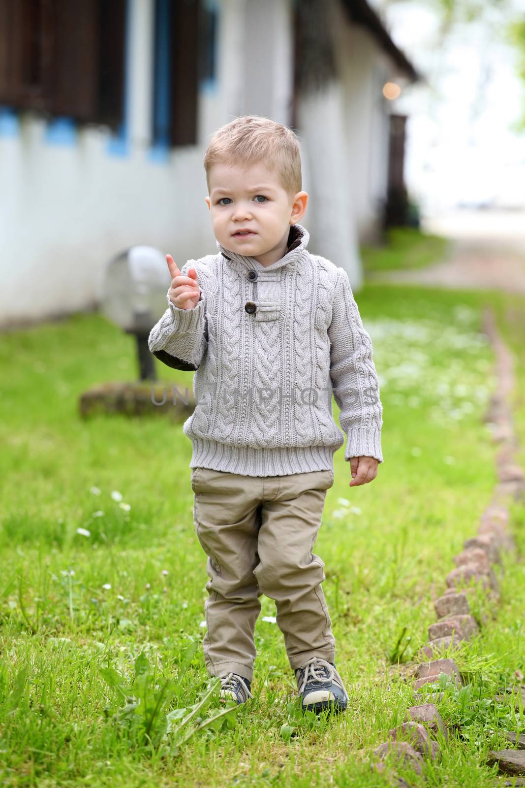 Trendy 2 years old baby boy posing by vladacanon