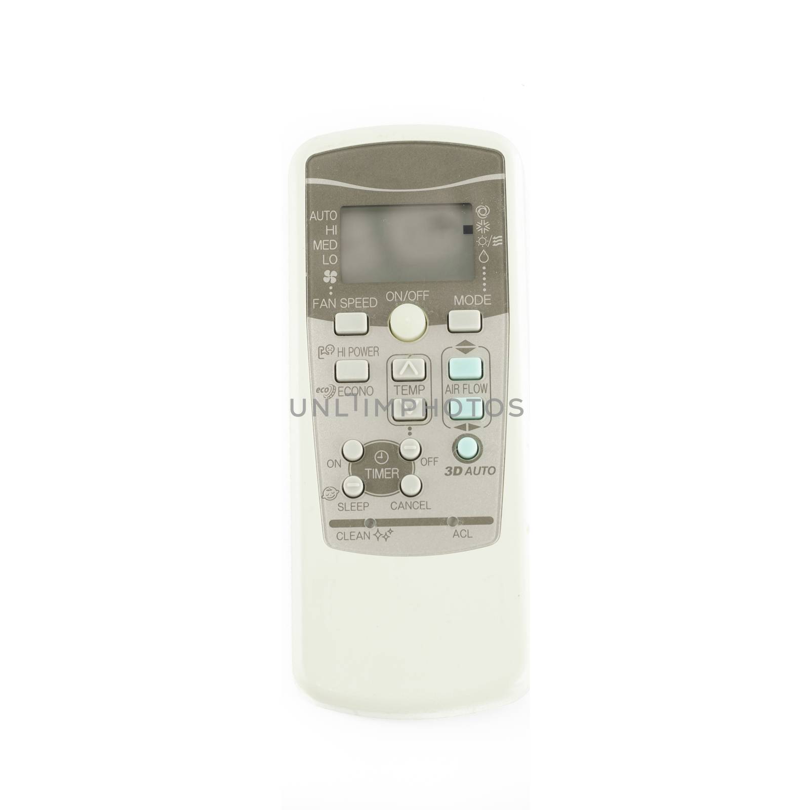 air comdition remote isolated on white background