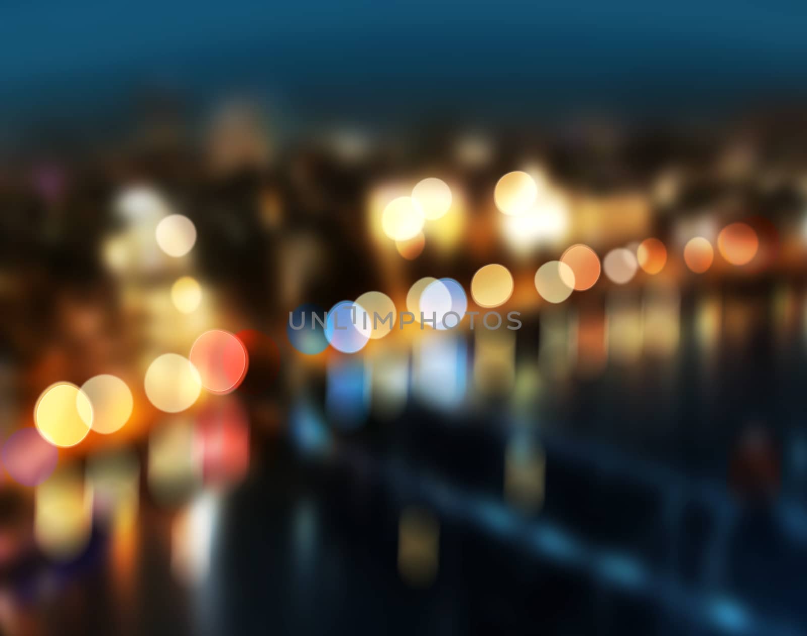 Blur city lights bokeh by anterovium