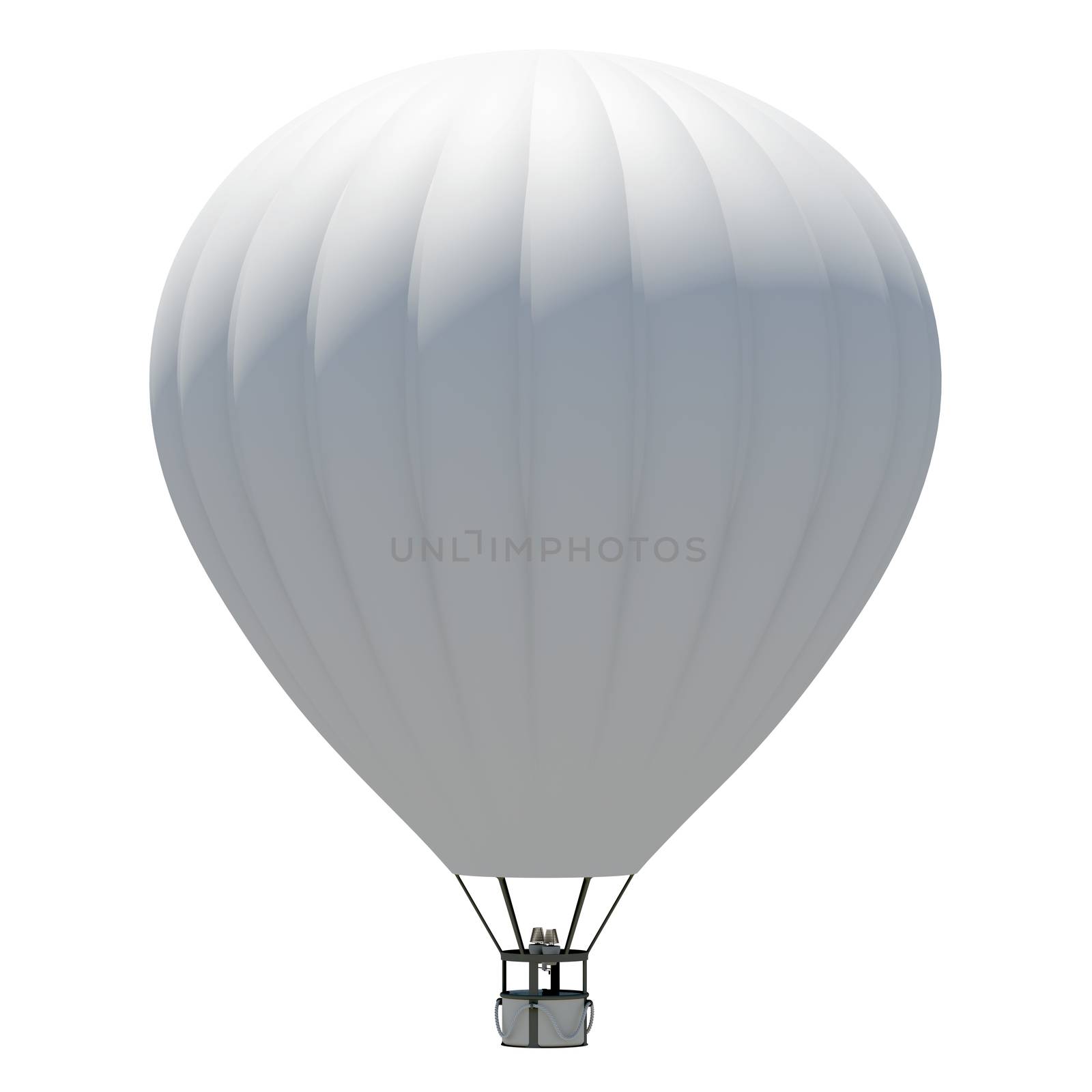 Hot air balloon. Isolated on the white background
