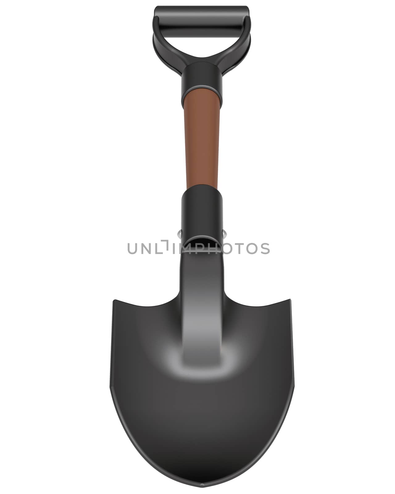 Shovel with handle. Isolated on white background