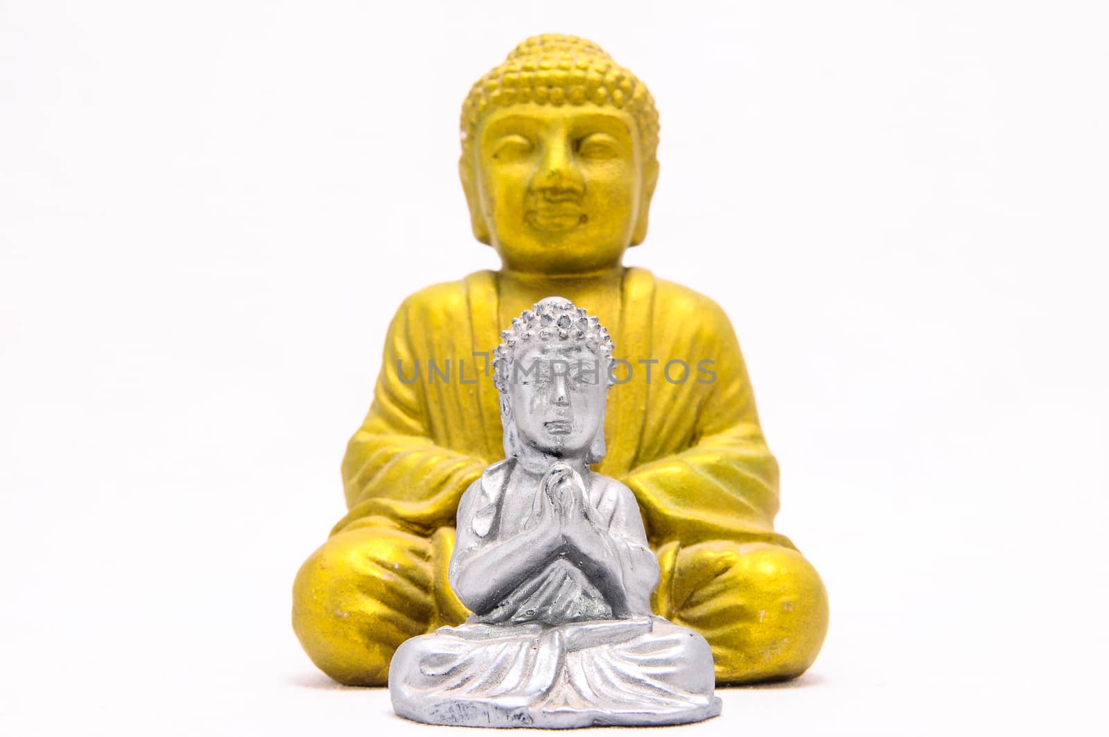 Oriental Asian Statue on a White Background