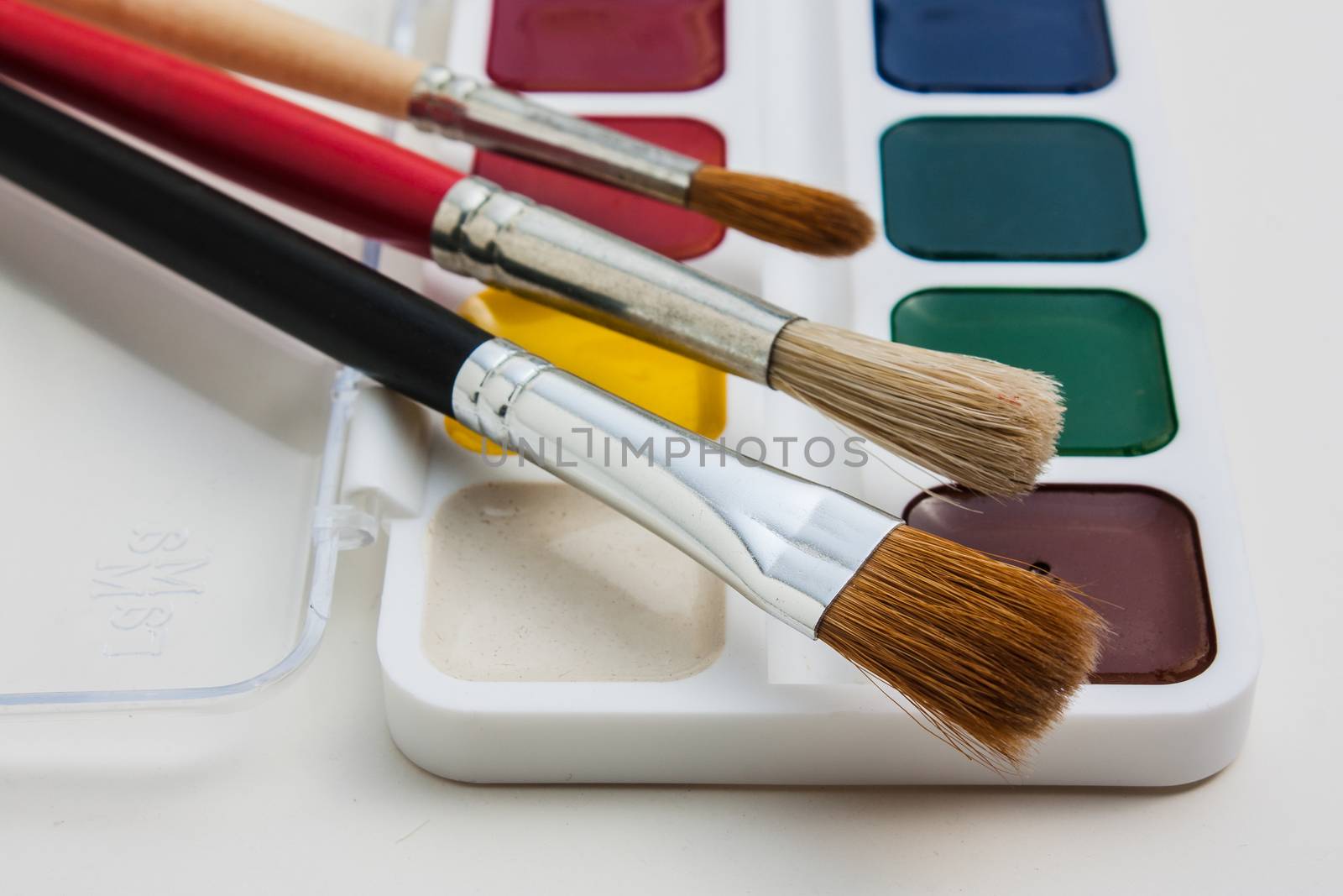 brushes and paints for drawing