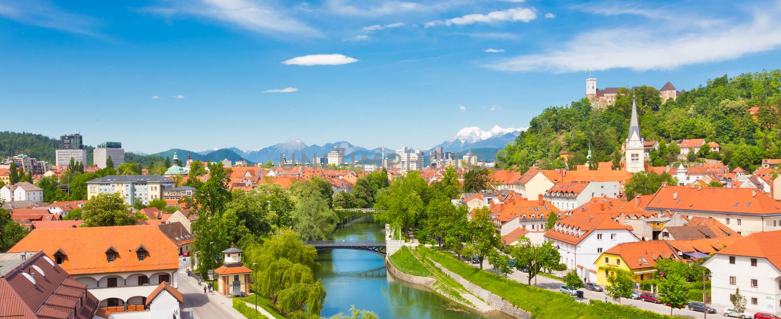 Panorama of Ljubljana, Slovenia, Europe. by kasto