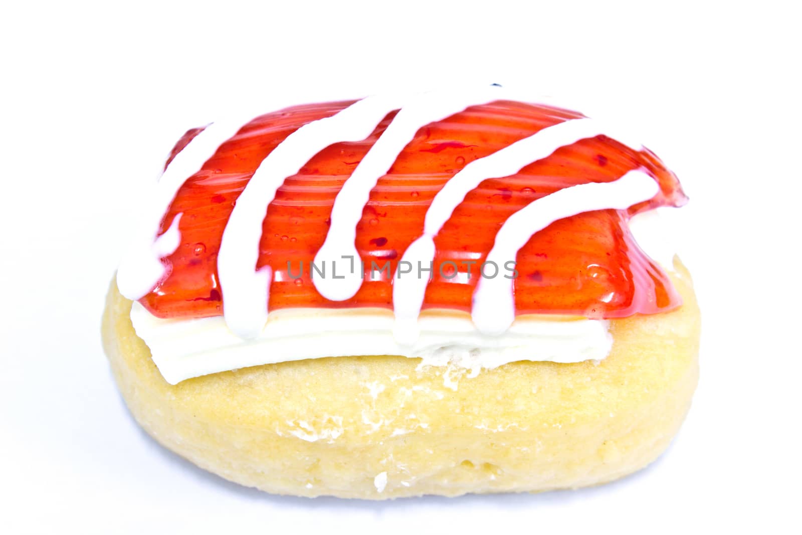 Colorful donut isolated on white background