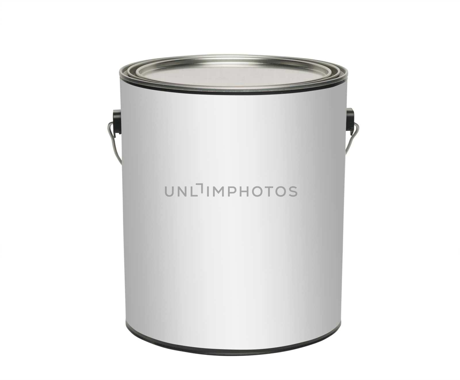 White gallon paint can, isolated by f/2sumicron