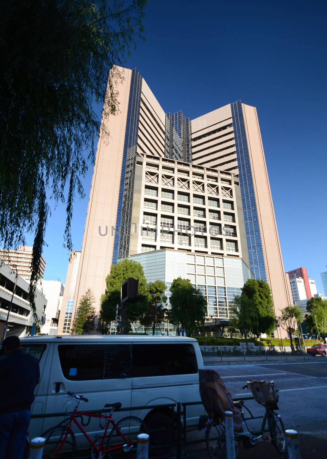 GINZA, JAPAN - NOV 26 : Modern building in Ginza area on November 26, 2013 in Tokyo. Ginza shopping area. The popular tourist spot in Tokyo. 