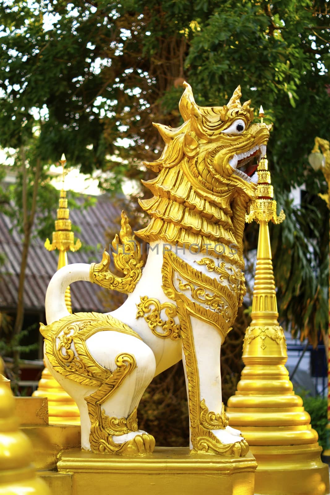 white singha sculpture at Chiangrai temple,Thailand