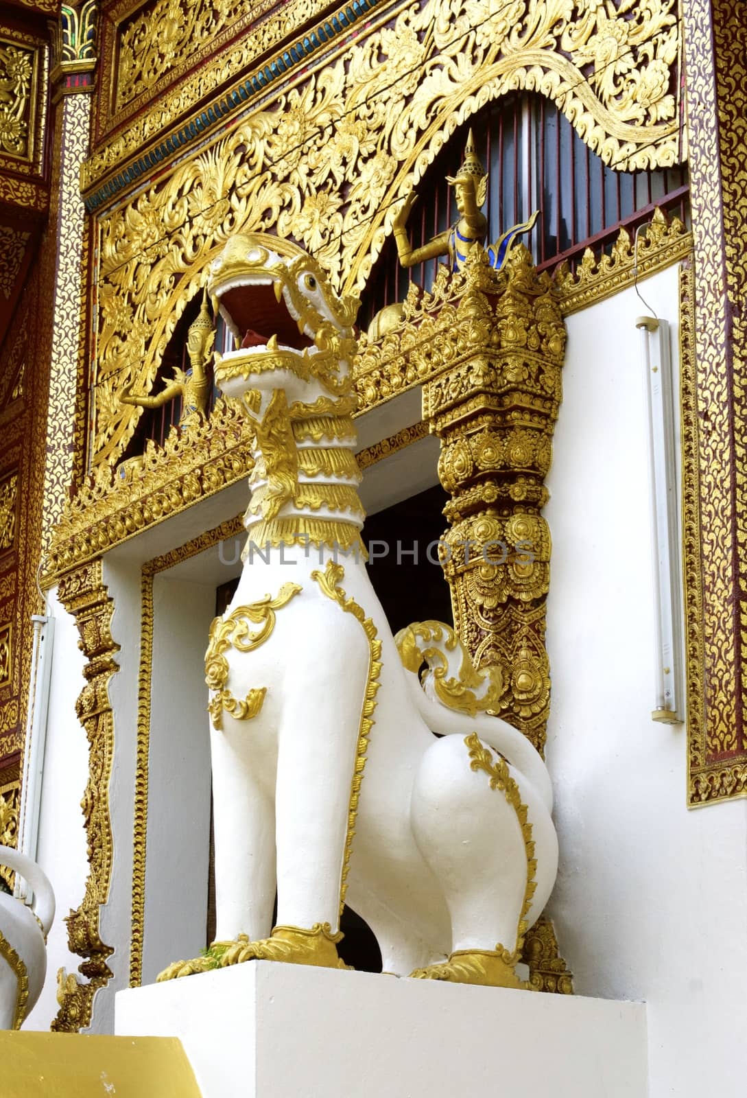 white singha sculpture at Chiangrai temple,Thailand