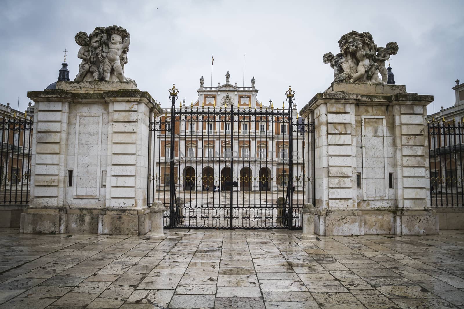 Main gate, majestic palace of Aranjuez in Madrid, Spain by FernandoCortes