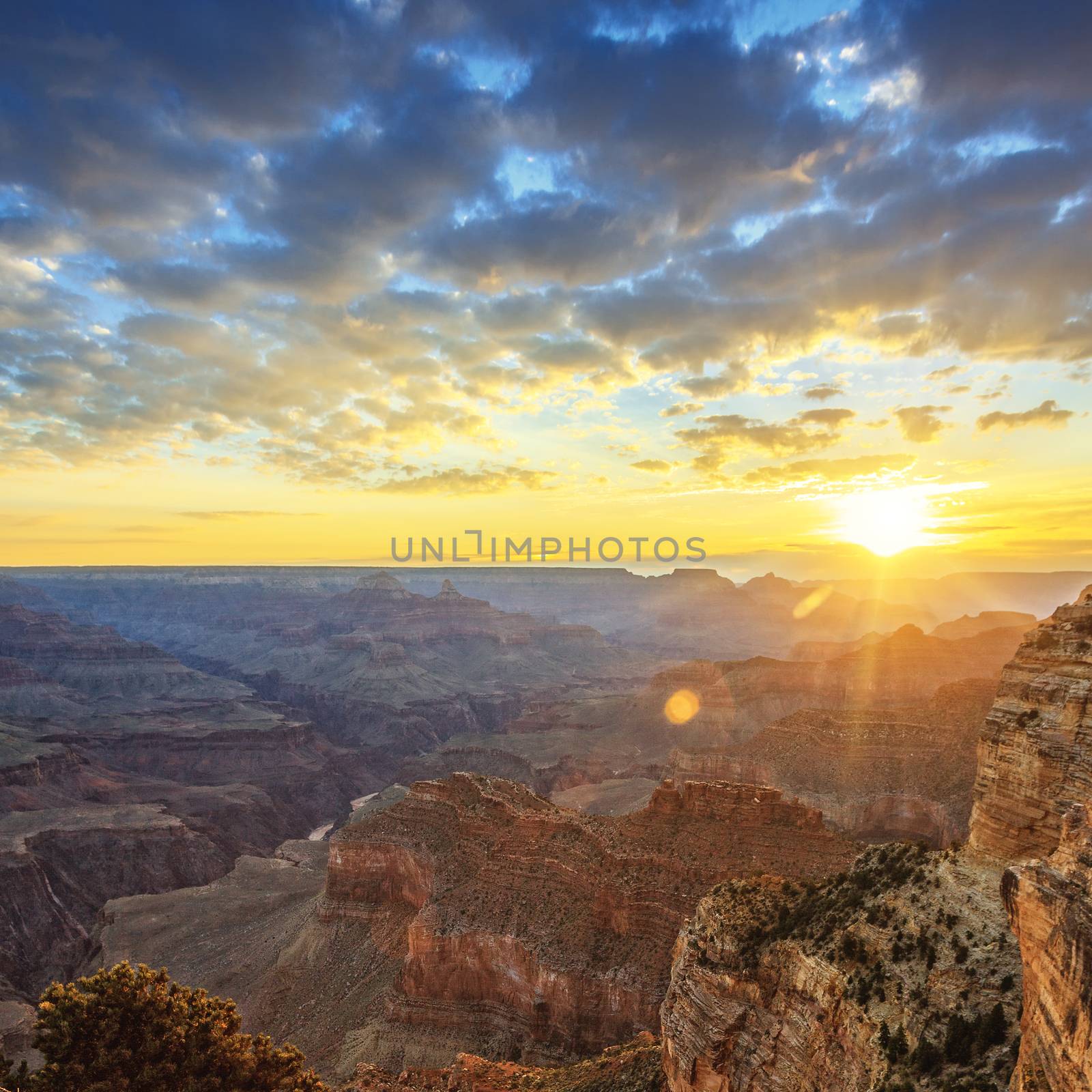 Famous morning light at Grand Canyon, Arizona, USA 