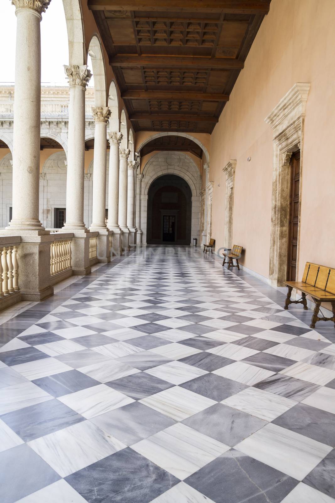 Fortification, Indoor palace, Alcazar de Toledo, Spain by FernandoCortes