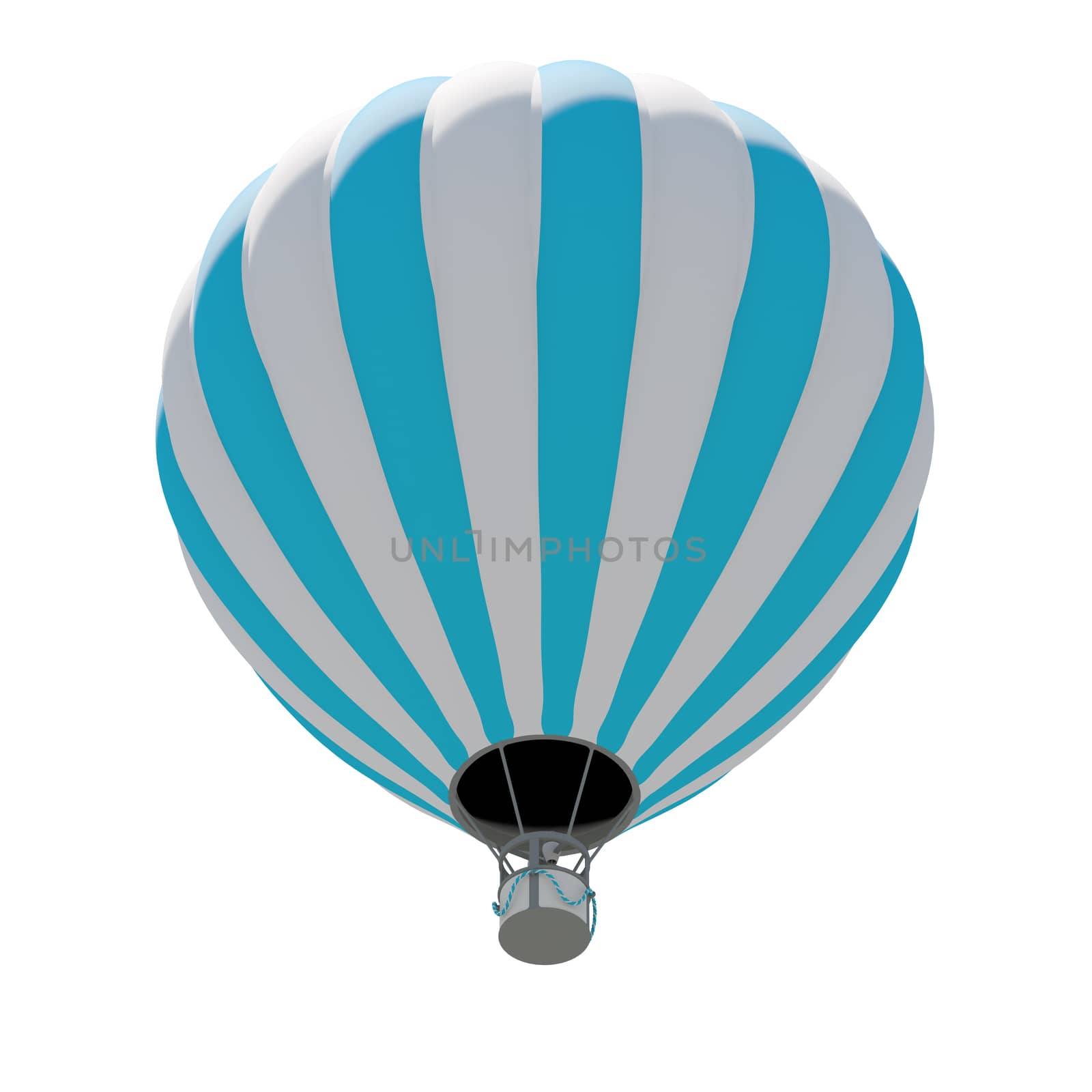 Hot air balloon. Isolated on the white background