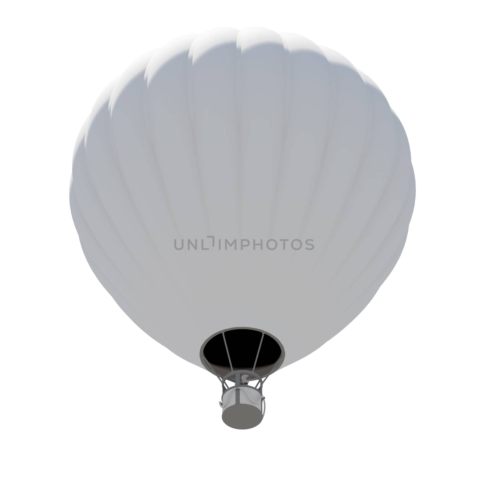 Hot air balloon. Isolated on the white background