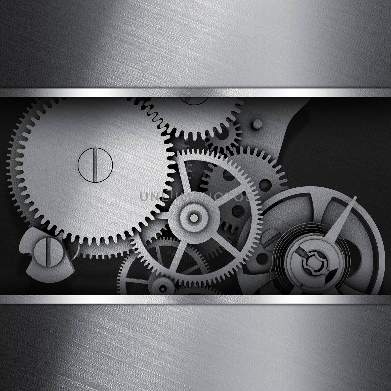 Gear in a metal frame. Template Web Site