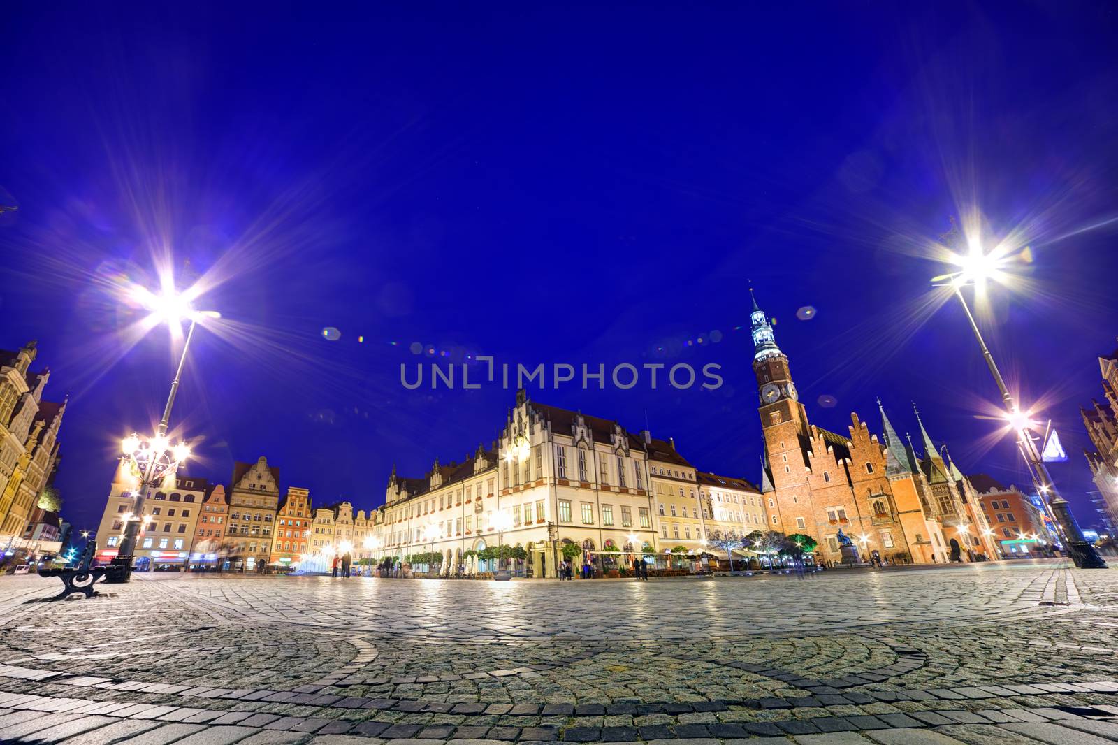 Wroclaw, Poland. Historical market square and the Town Hall. by photocreo