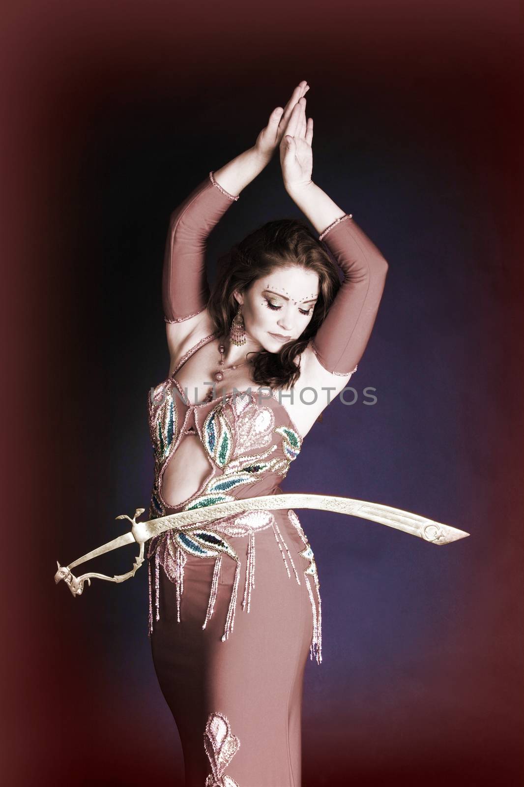 Belly Dancer balancing sword by carlush