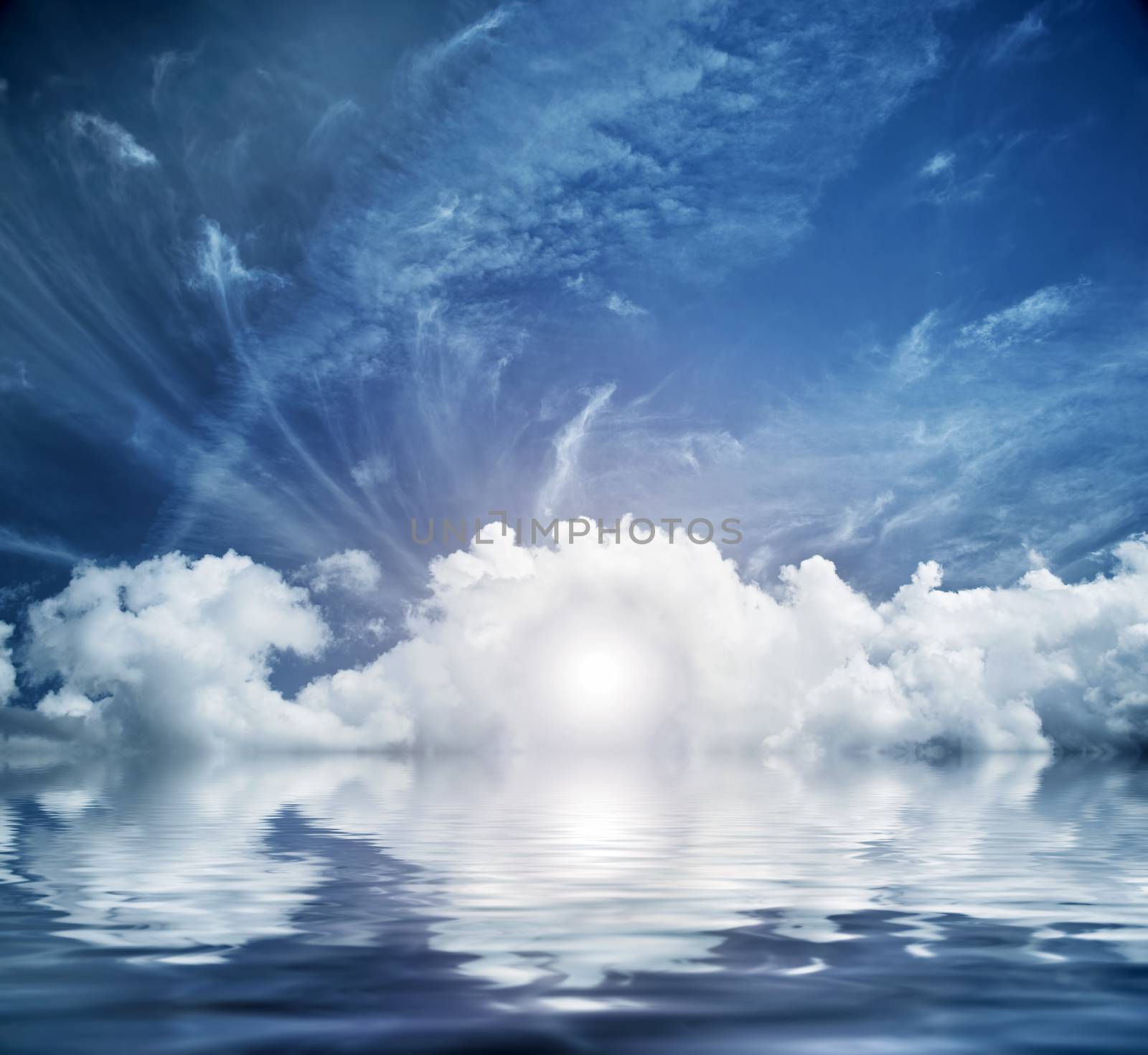 Divine sky, heaven. Conceptual entrance to new life by photocreo
