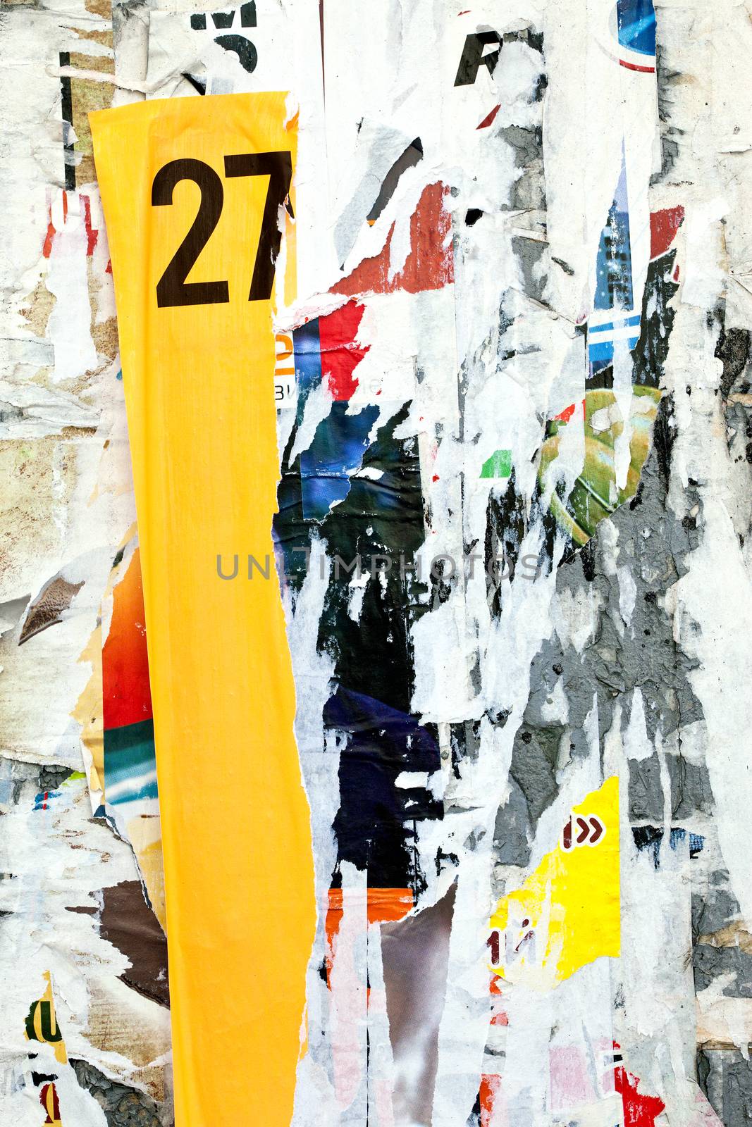 abstract background from scraps of posters
