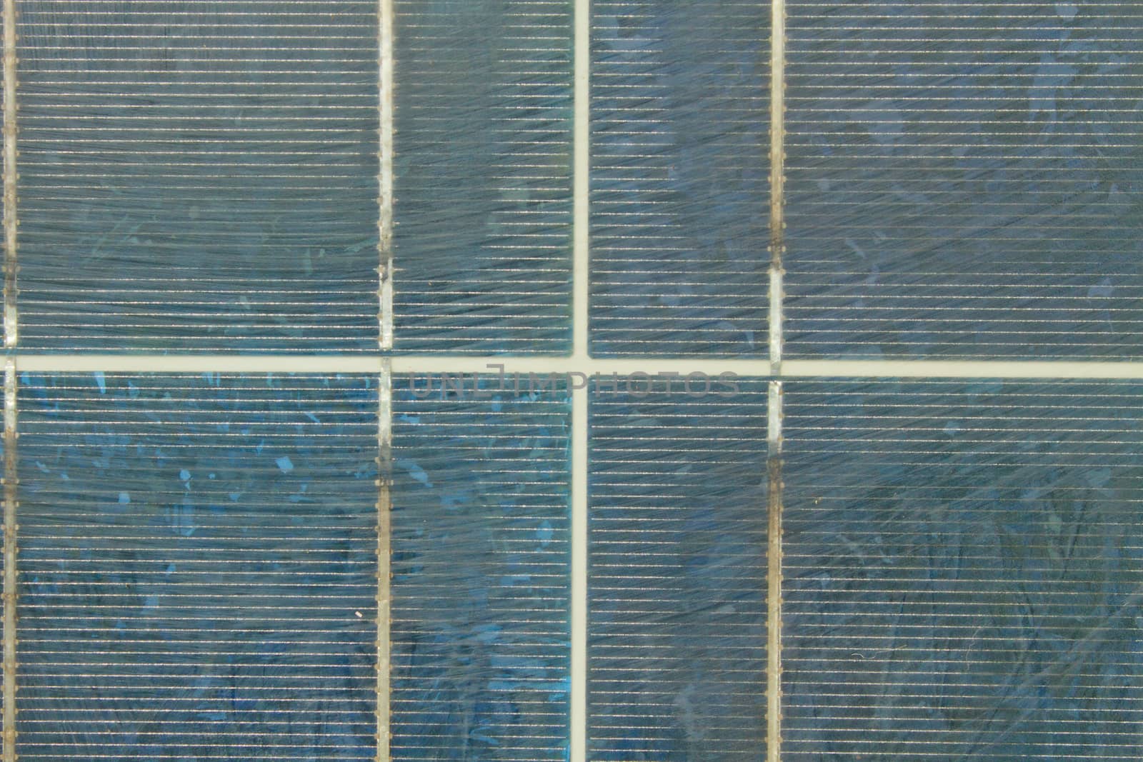 Closeup of old solar panel